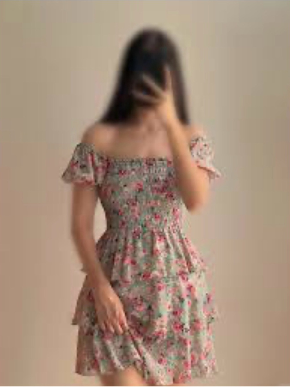 Thirty/Thirty Floral Green Ruffle Dress